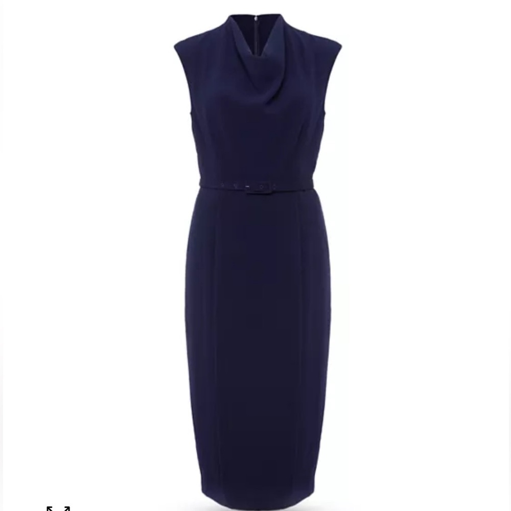 HOBBS London Cowl Neck Belted Shift Dress